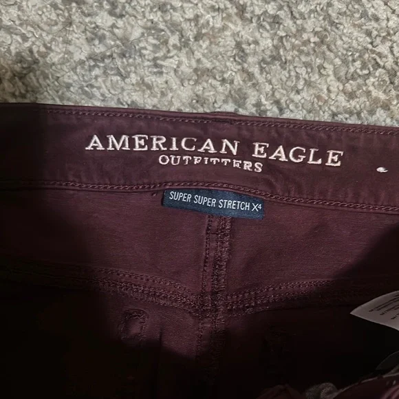 American Eagle Maroon Skinny Jeans - Picture 3 of 6